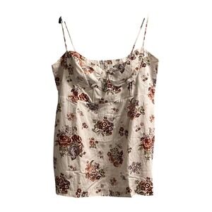 Brock Collection x H&M Dress Pink Floral Linen Babydoll Mini Size XXL Easter